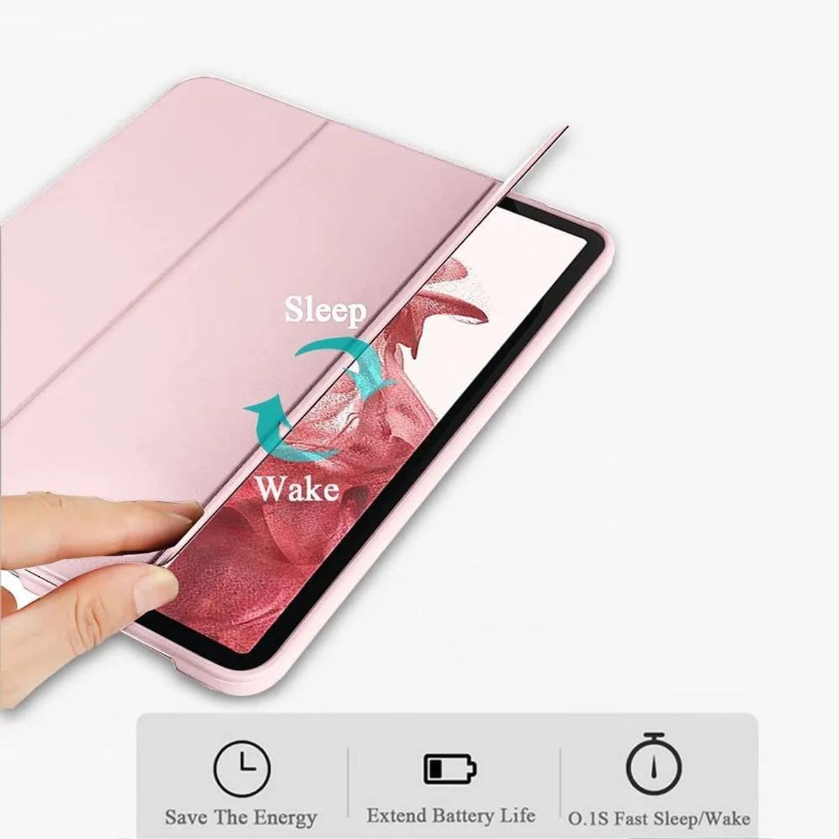 GENERICO - Funda Compatible con Tablet Samsung S6 Lite - Gold Rose