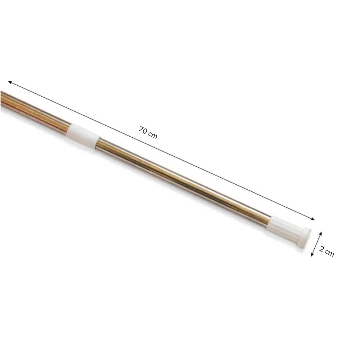 Tubo barra de ducha de baño para colgar cortina 70 a 120 cm, marca INSPIRA MARKET - Foto 2