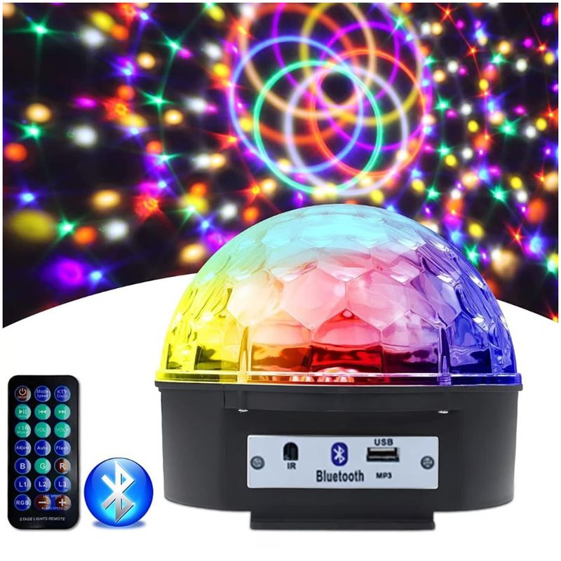 INSPIRA MARKET - Bola disco parlante luces sicodélicas Bluetooth