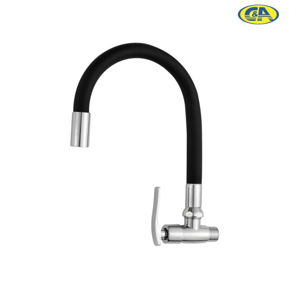 C&A - Llave de Lavadero para Pared Flexible Negro