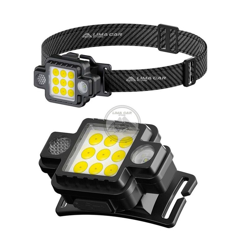 CAFINI - Linterna de Cabeza Minera Desmontable Recargable USB Cafini