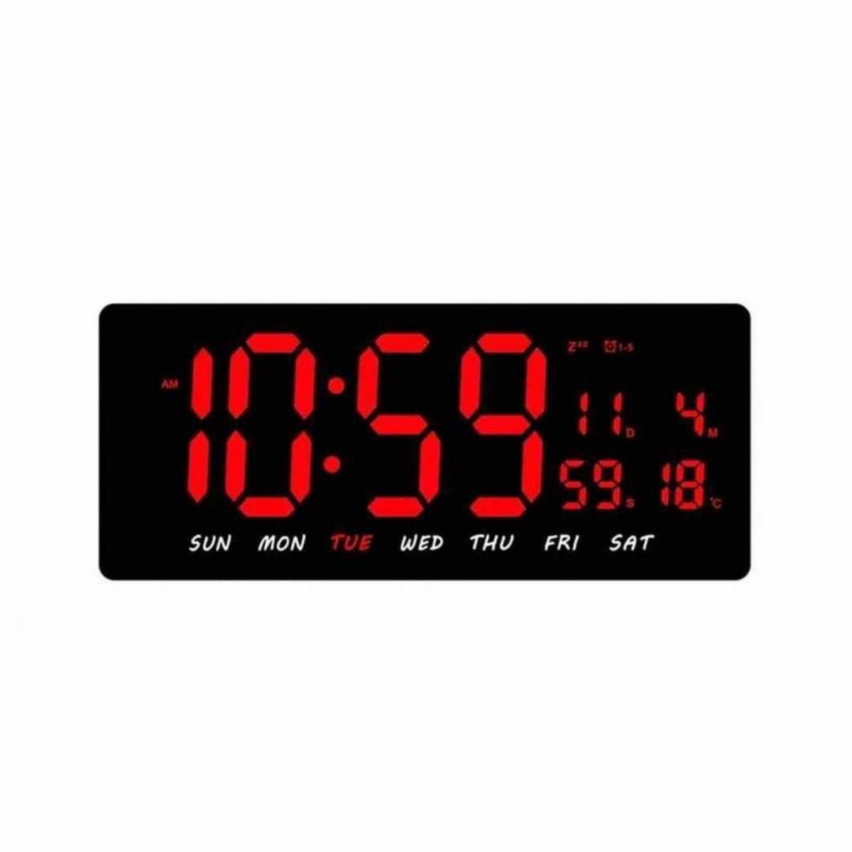 GENERICO - Reloj Digital LED de Pared con Calendario Fecha Temperatura