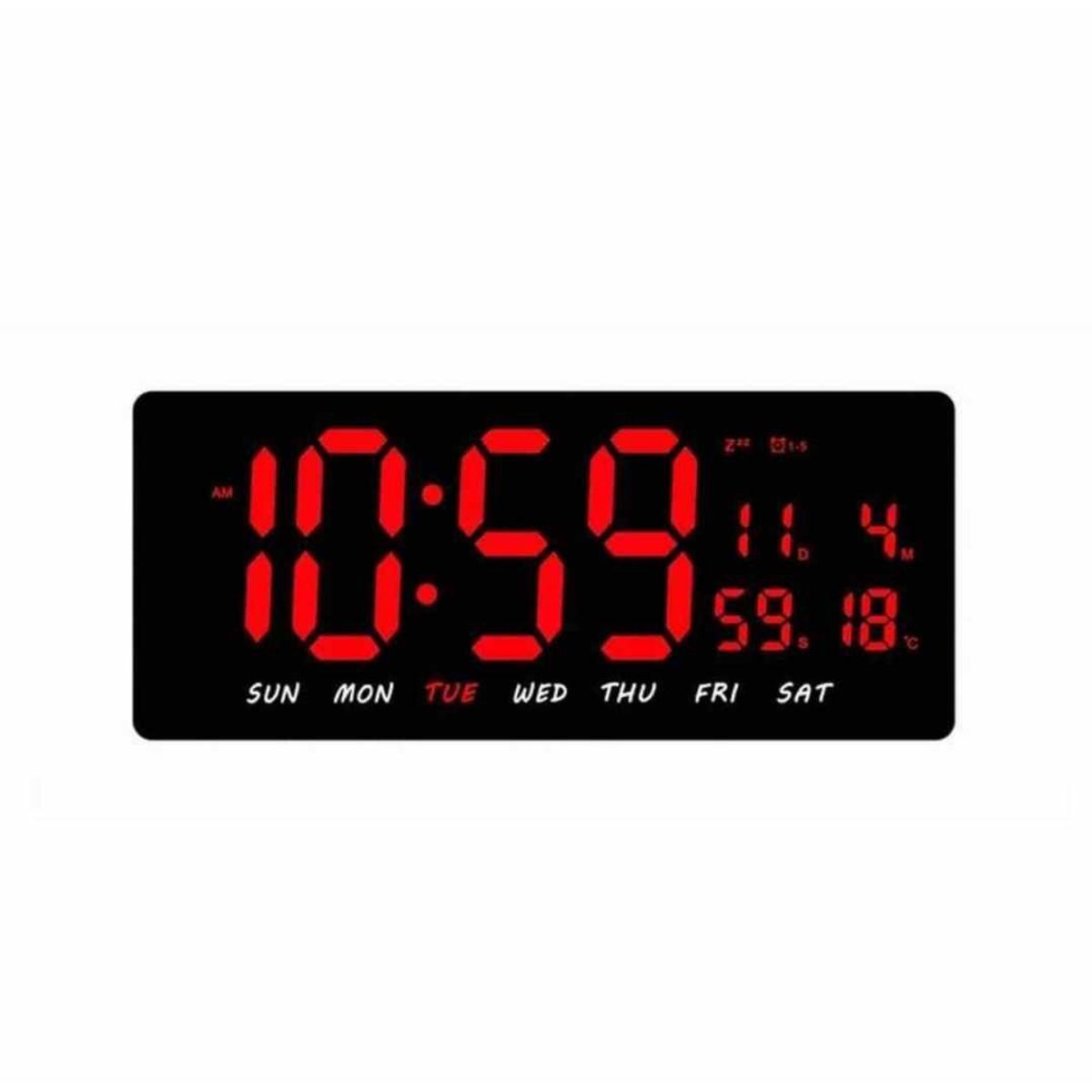 GENERICO - Reloj Digital LED de Pared con Calendario Fecha Temperatura
