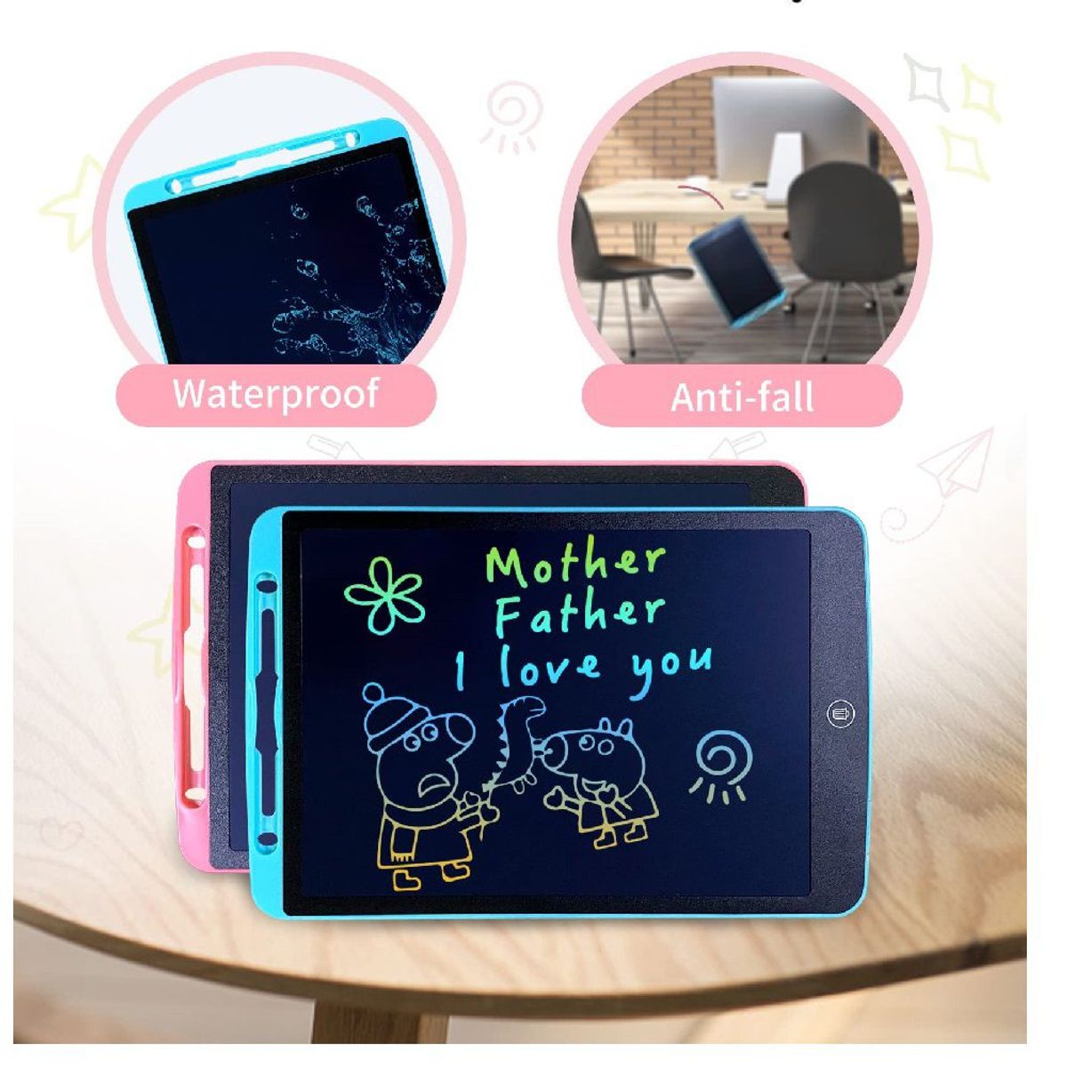 GENERICO - Pizarra Tablero Digital LCD de Dibujo y Escritura de 10