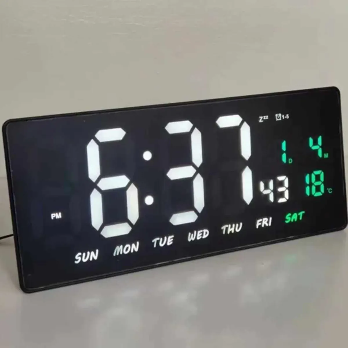GENERICO - Reloj Digital LED de Pared con Calendario Fecha Temperatura