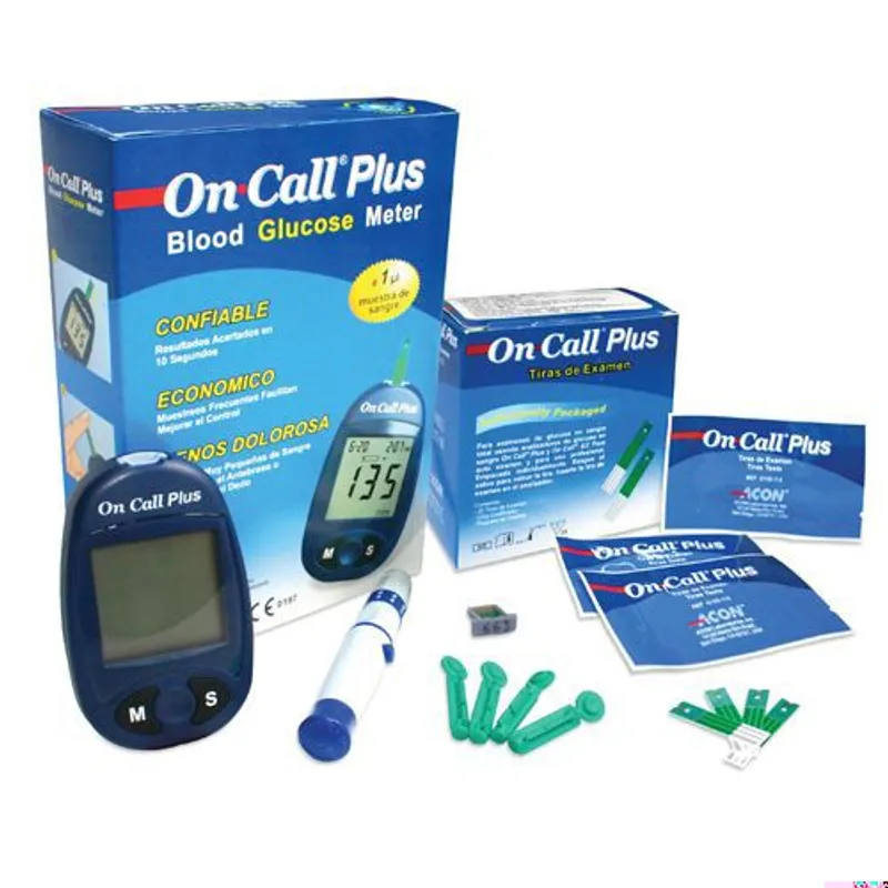 ON CALL - GLUCOMETRO ON CALL PLUS +25 TIRAS + 100 LANCETAS