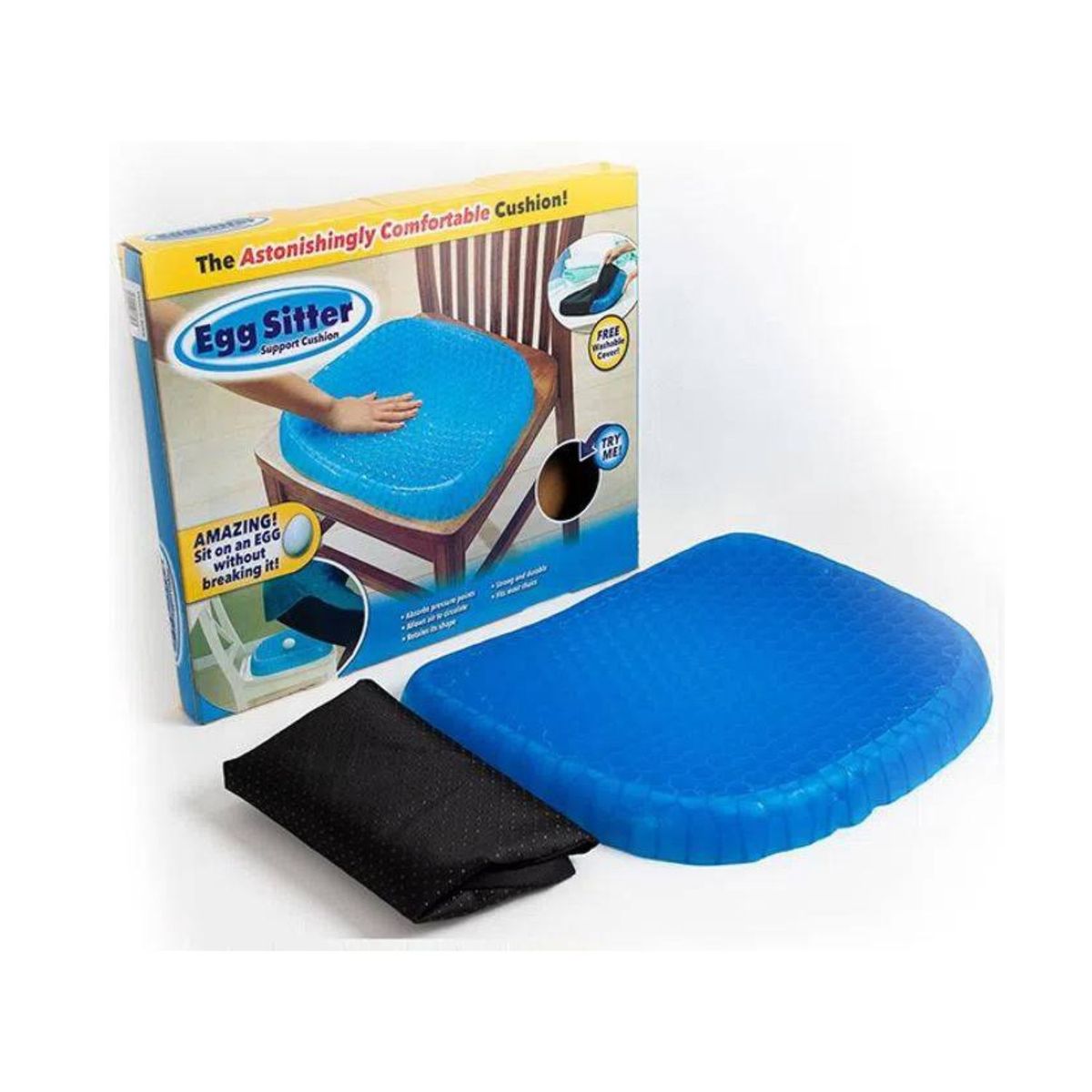 ROSH - Asiento Cojín en Gel con Funda Ideal para Autos y Hogar