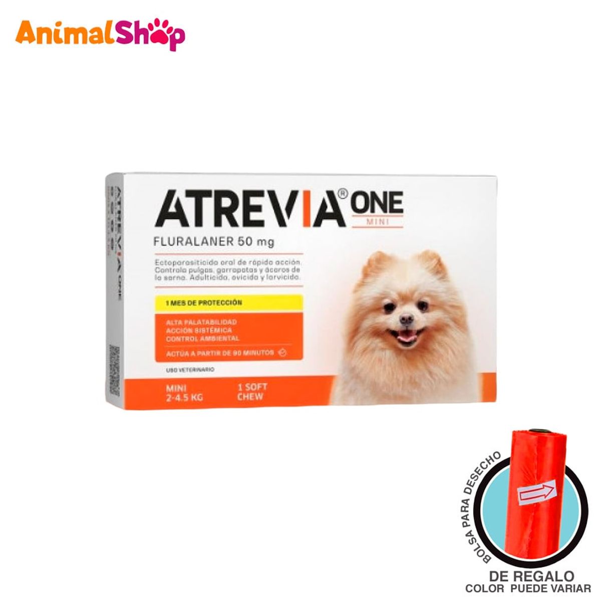 ATREVIA - Antipulgas Atrevia One Mini 50Mg X 1 Tab - 2.4 A 5Kg