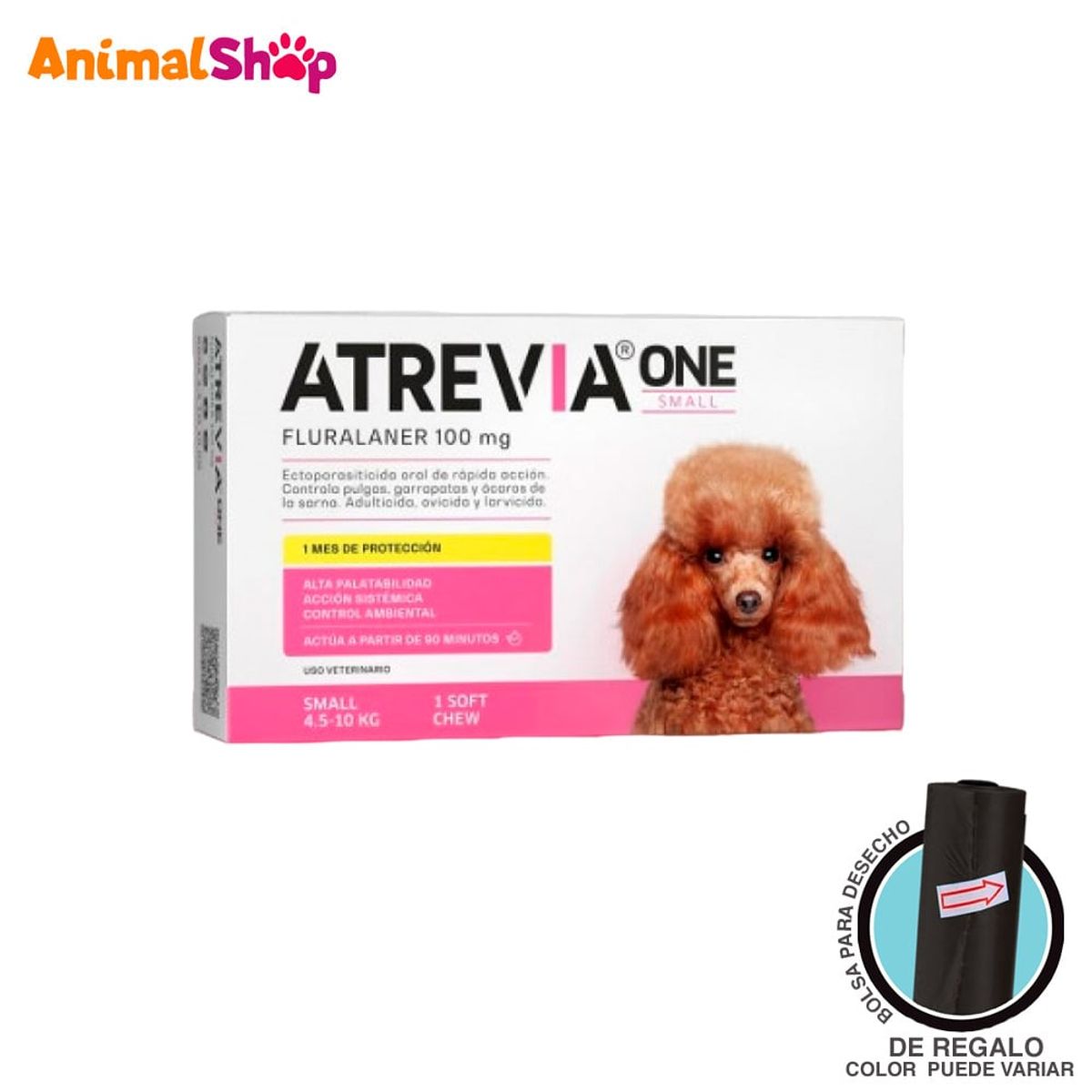 ATREVIA - Antipulgas Atrevia One Small 100Mg X 1 Tab - 4.5 A 10Kg