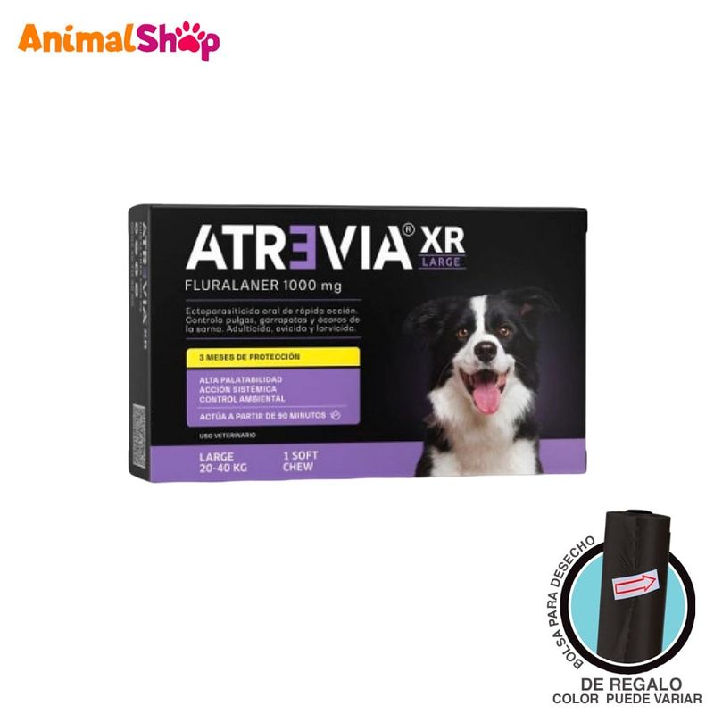 ATREVIA - Antipulgas Atrevia Xr Large 1000Mg X1 Tab - 20 A 40Kg