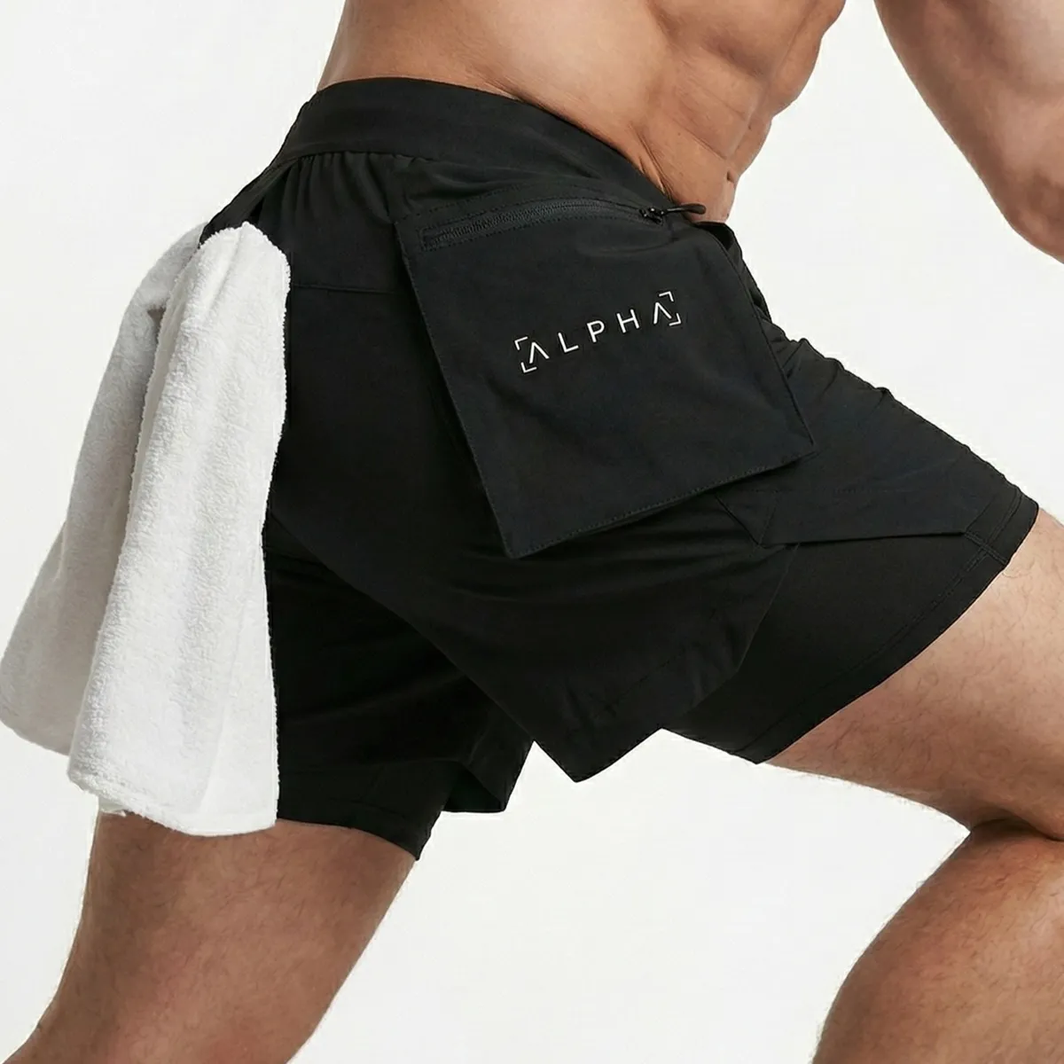ALPHA FIT - Short deportivo Hombre con licras - Ropa deportiva Gym - Alphafit