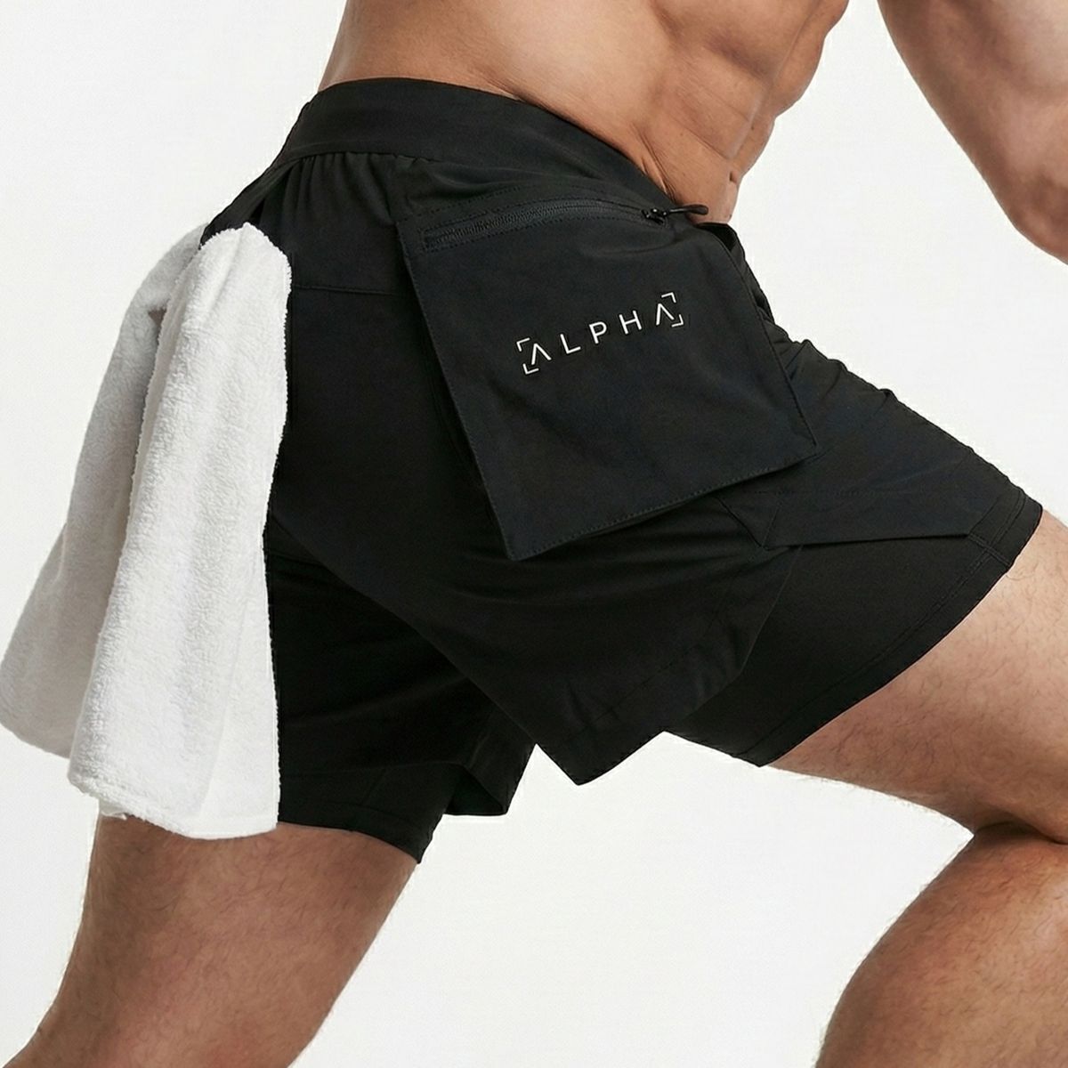 ALPHA FIT - Short deportivo Hombre con licras - Ropa deportiva Gym - Alphafit
