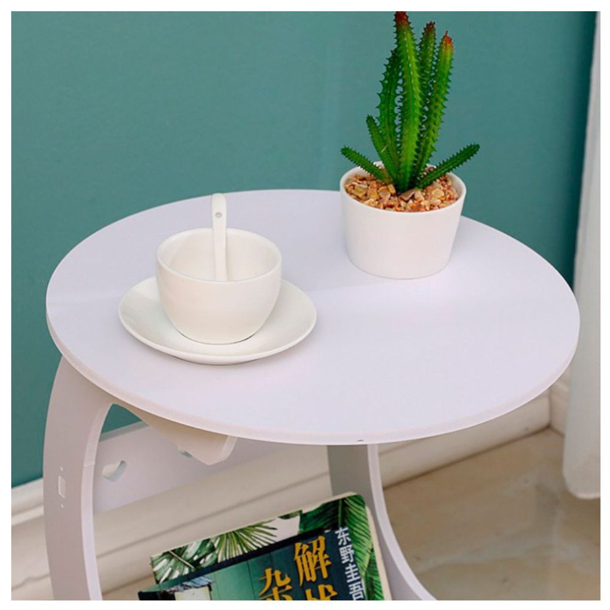 SASHIJA - Mesita de Centro Multifuncional con Librero