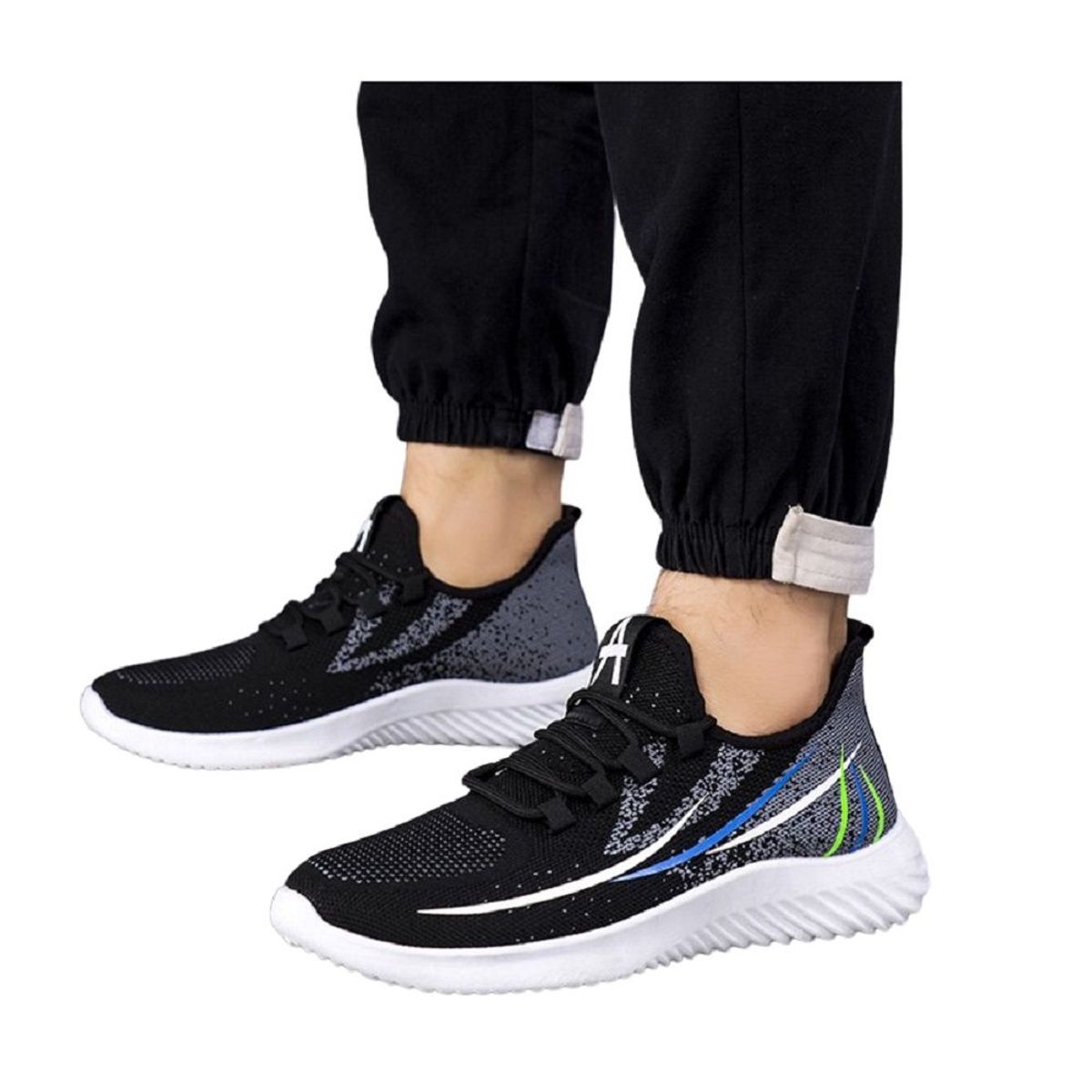 GENERICO - Zapatillas Pic Runner MFiWD-23050194-1 talla 41US negro con blanco para hombre