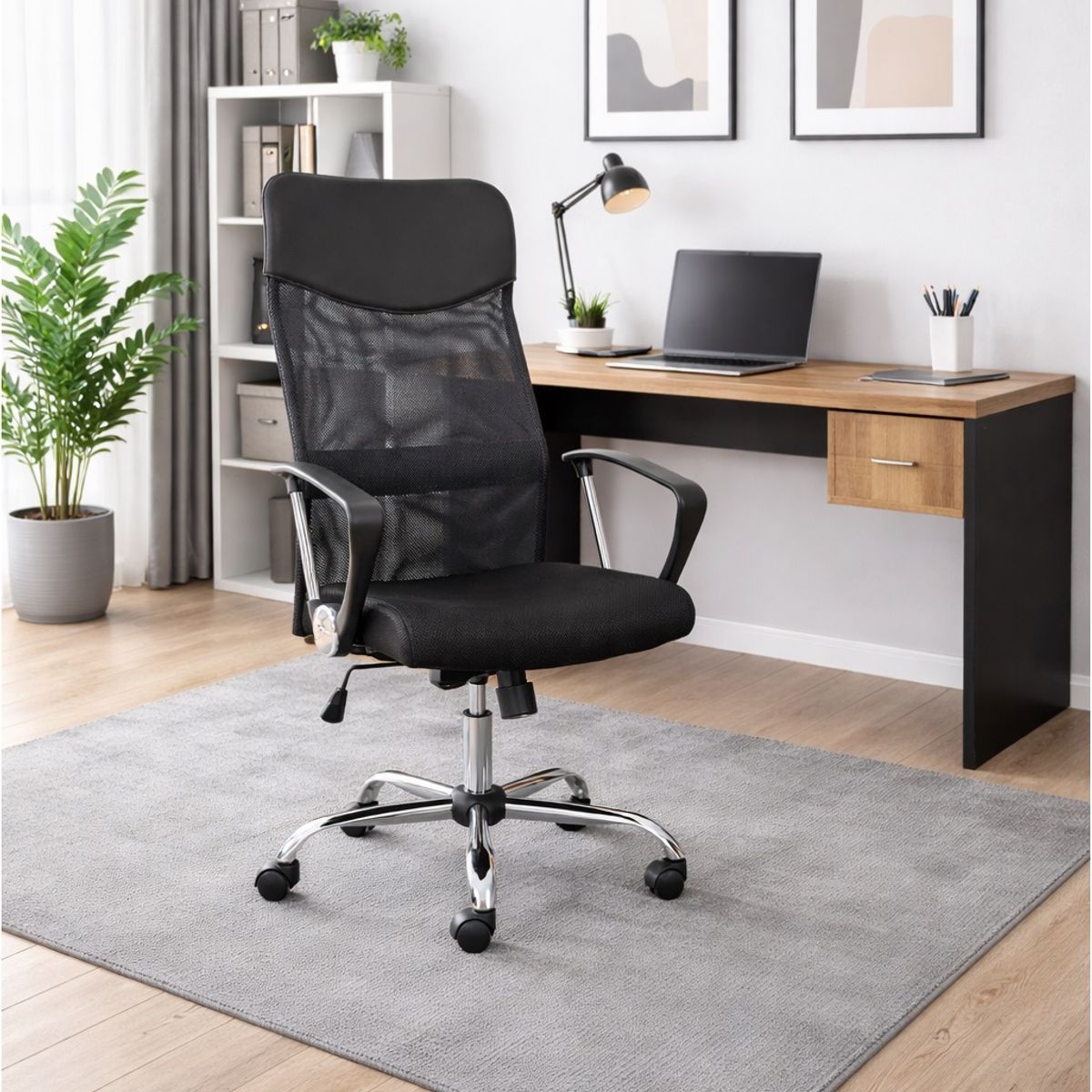 MOBELART - Silla de Oficina Presidente Seul SG Negro möbelArt