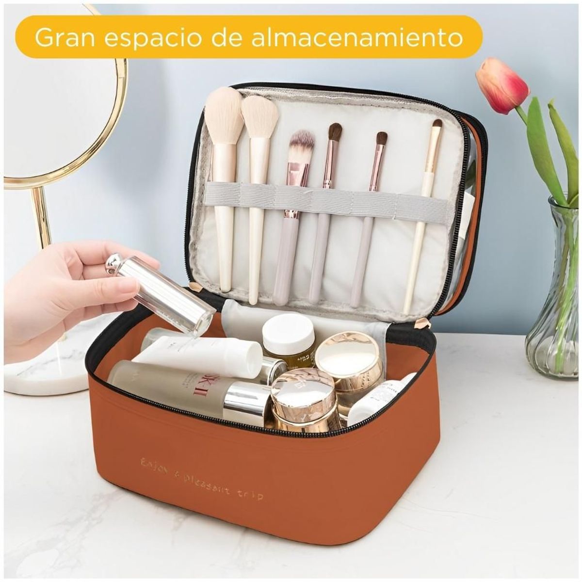 MINARI - Neceser de Maquillaje Organizado Bolsa de Aseo 94V - Color aleatorio
