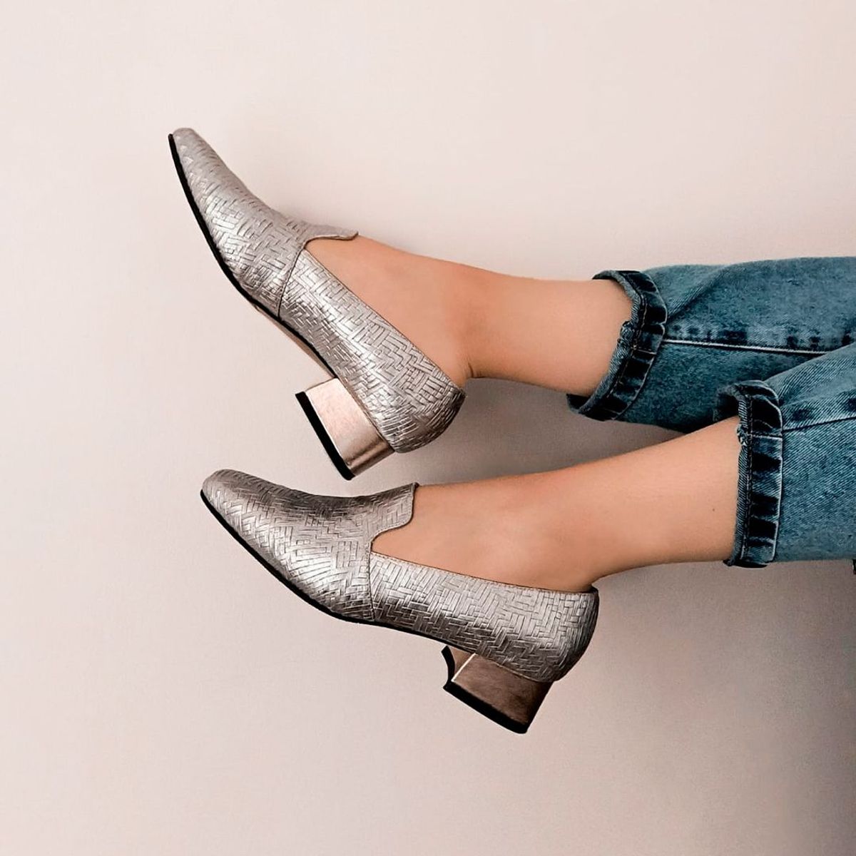 IRISABA - MOCASINES DE CUERO IRISABA PARA MUJER ANTONIA PLATEADO