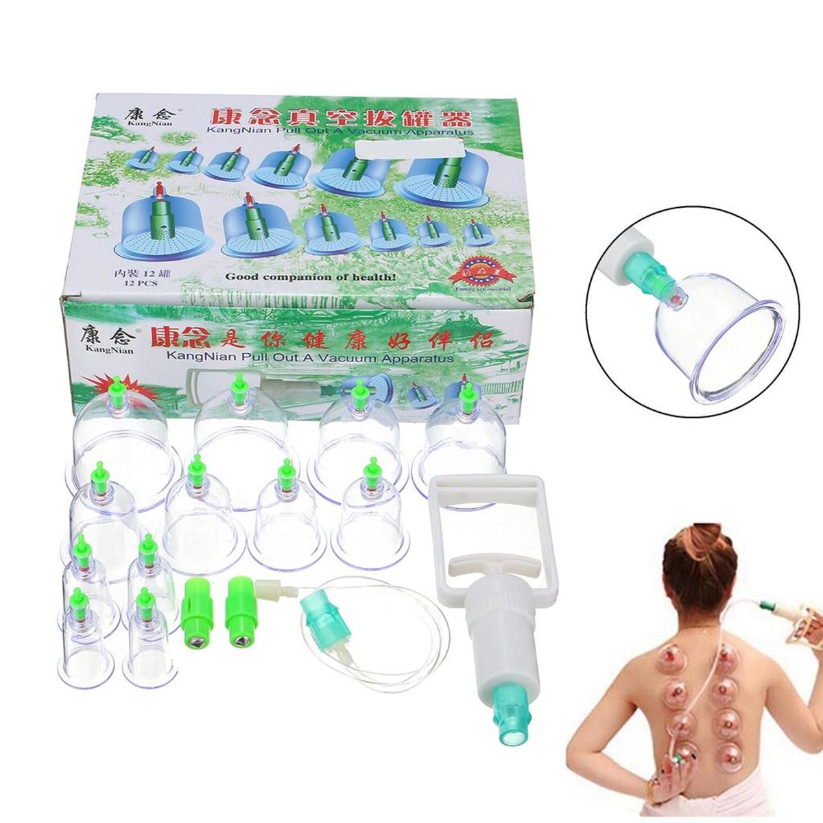 GENERICO - Ventosas Chinas  12pcs Vacumterapia Acupuntura