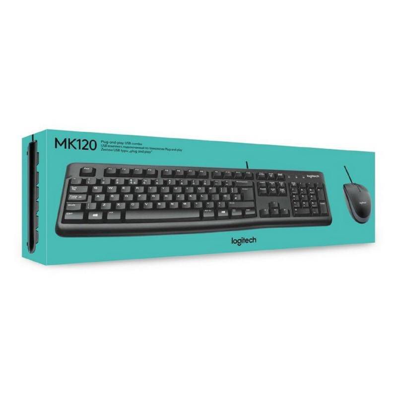 LOGITECH - TECLADO LOGITECH  MOUSE MK120 USB SP BLACK