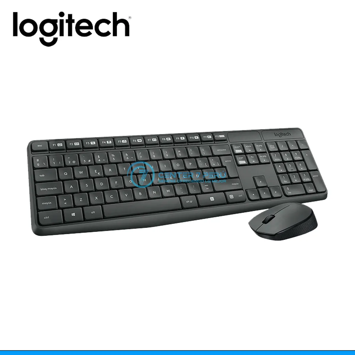 LOGITECH - Teclado Logitech Mouse Mk235 Wireless Usb Black