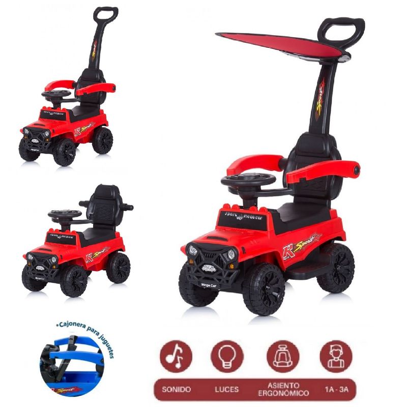 EBABY - Bugui Fancy Musical Entrada Usb Timon con Luces - Rojo