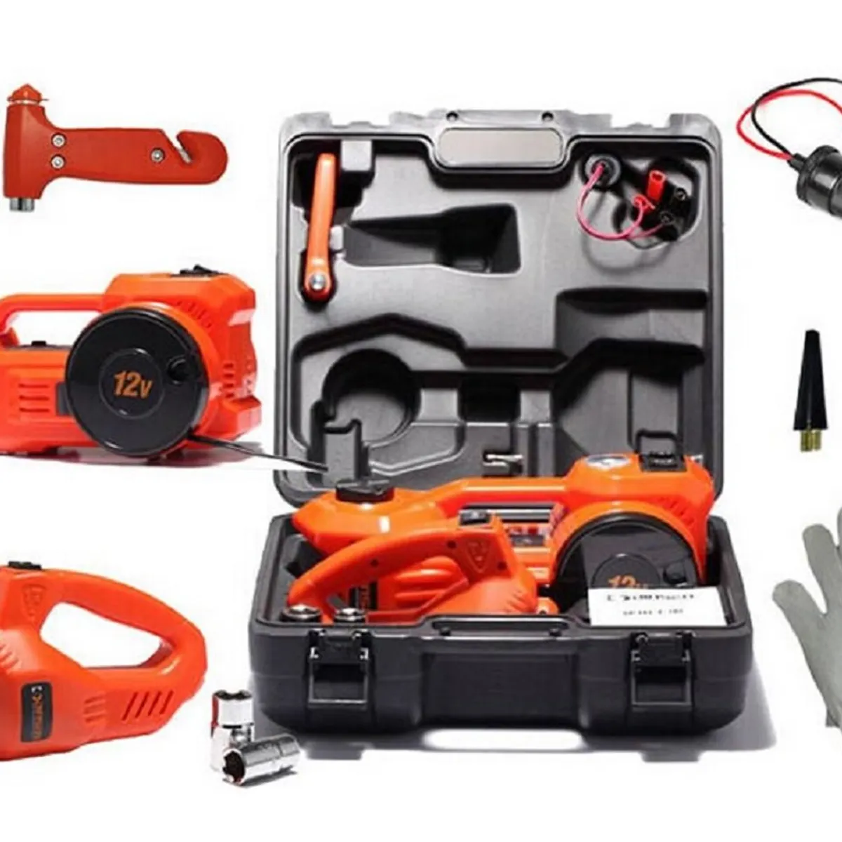 GENERICO - Gata Eléctrica Para  Auto y Camioneta 3 T - 3 en 1.