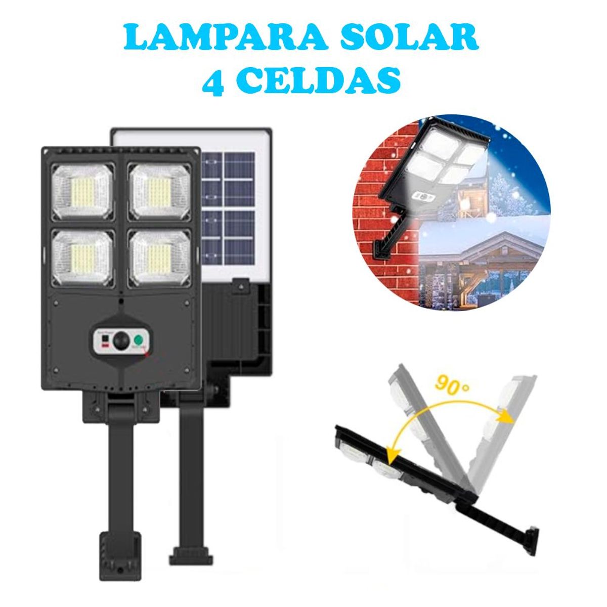 GENERICO - Lamprara Solar para exteriores Con sensor de movimientod de pared