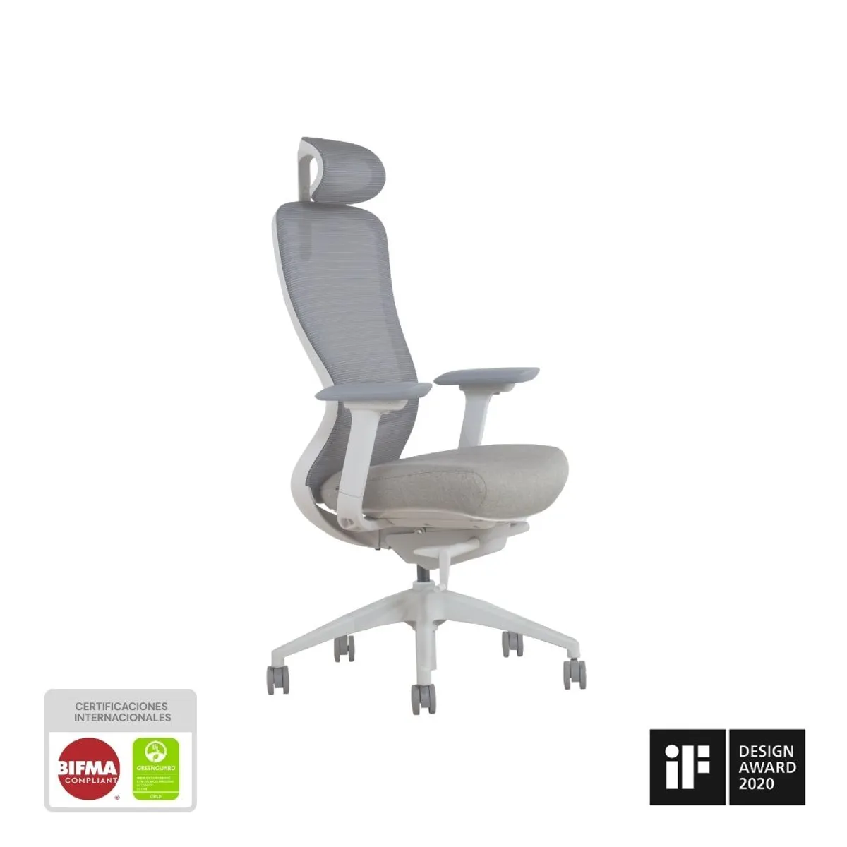 NIHM - Silla De Oficina Ergonómica Giratoria Nihmo 5 New Gerencial Blanco
