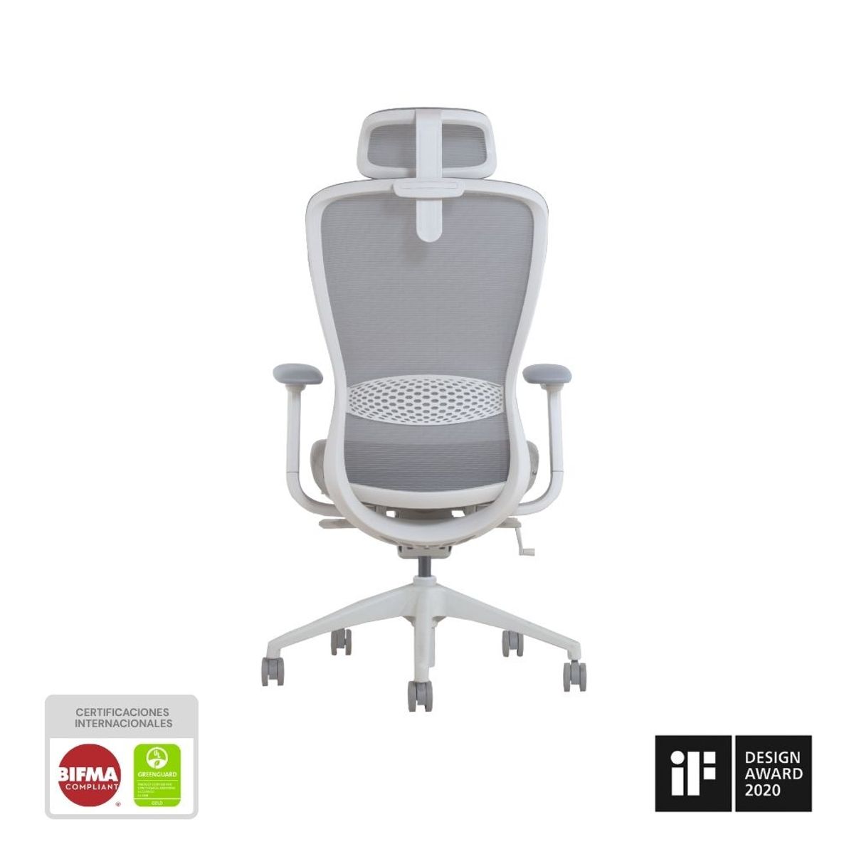 NIHM - Silla De Oficina Ergonómica Giratoria Nihmo 5 New Gerencial Blanco