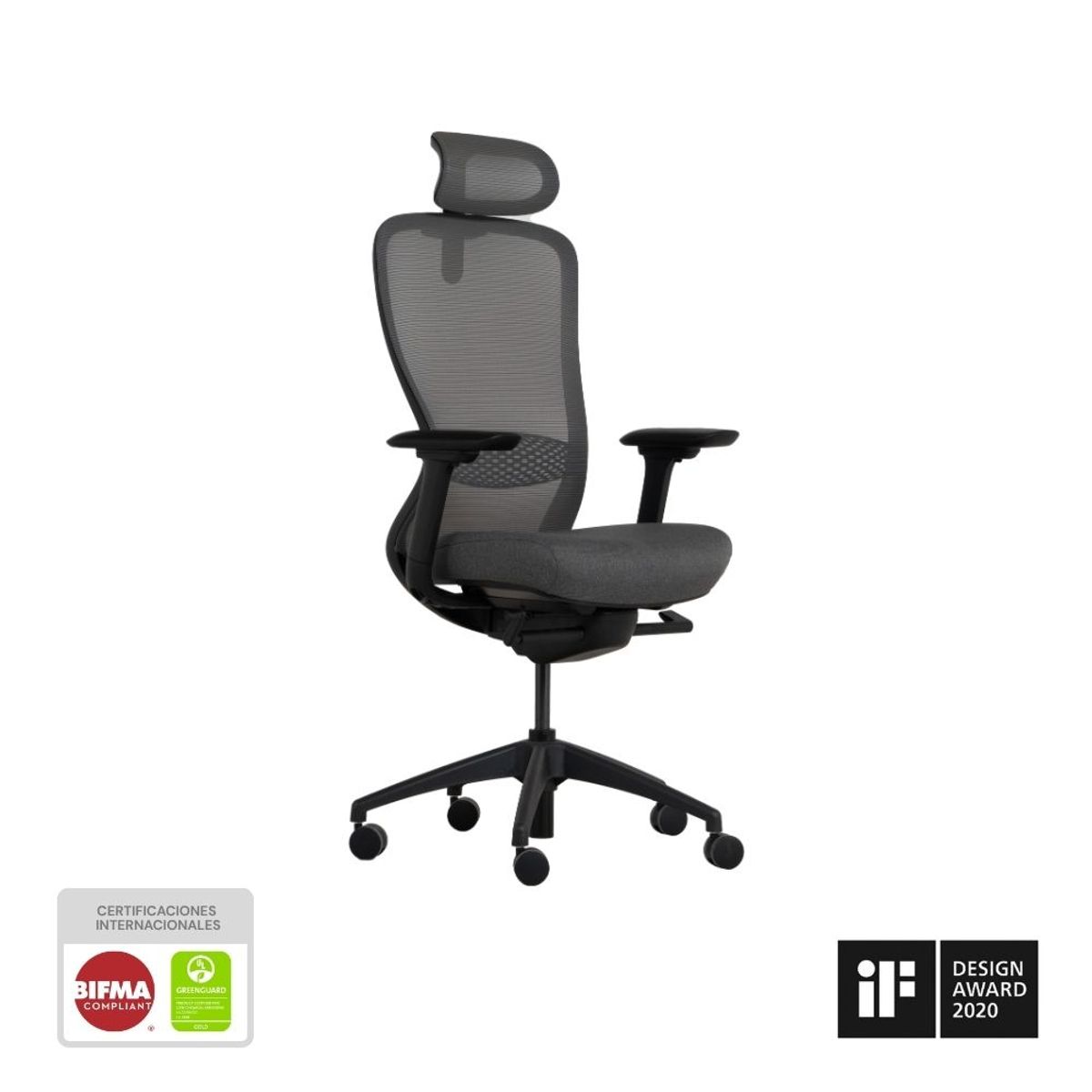 NIHM - Silla De Oficina Ergonómica Giratoria Nihmo 5 New Gerencial Negro