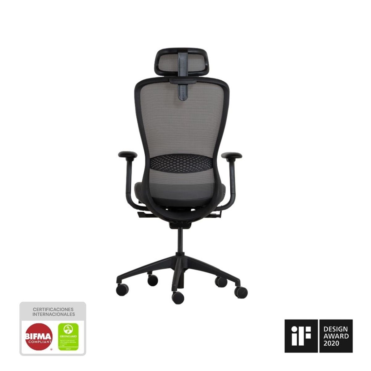 NIHM - Silla De Oficina Ergonómica Giratoria Nihmo 5 New Gerencial Negro