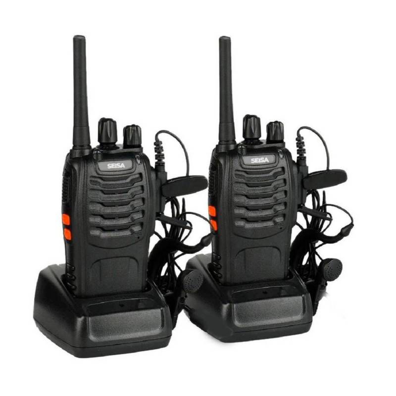 SEISA - Walkie Talkie Radio Pack 2 Unid Portatil Transmisor Receptor Seisa