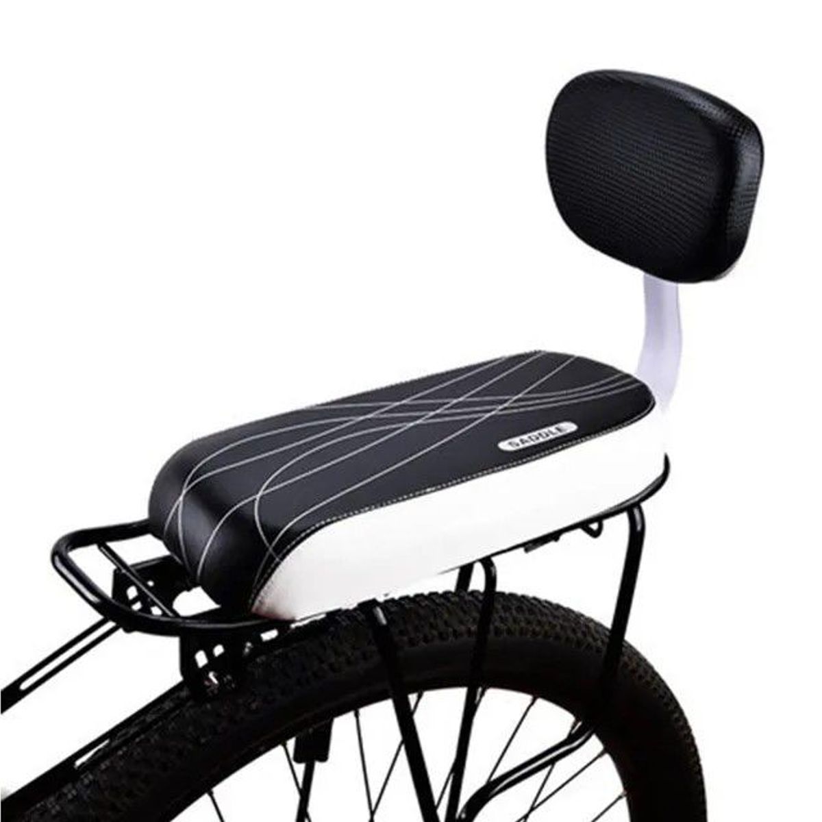 GENERICO - ASIENTO CON RESPALDAR PARA BICICLETA  ASIENTO SILLIN CELESTE