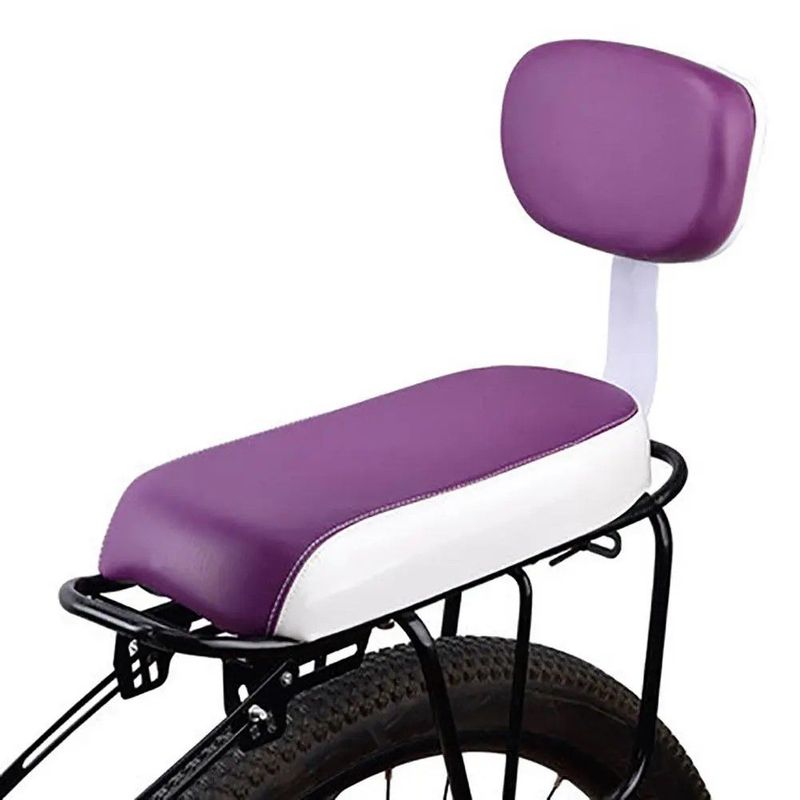 GENERICO - ASIENTO CON RESPALDAR PARA BICICLETA  ASIENTO SILLIN MORADO