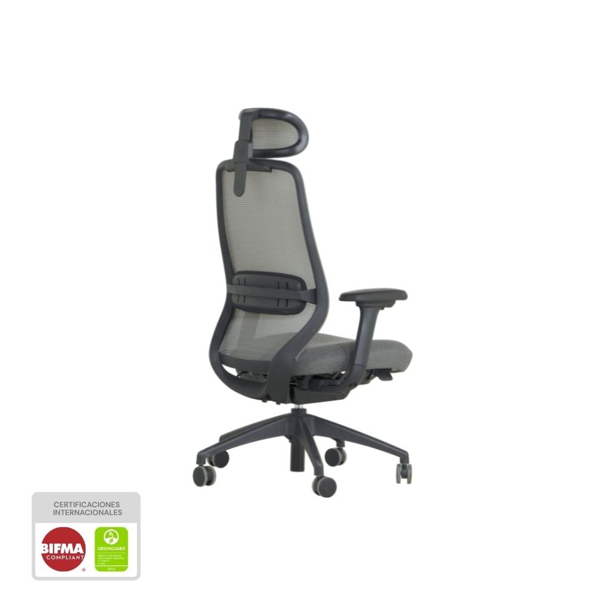 NIHM - Silla De Oficina Ergonómica Giratoria Nihmo 4 New Gerencial Negro