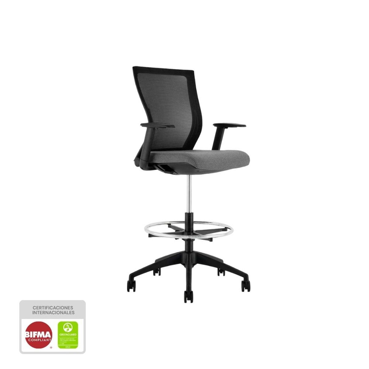 NIHM - Silla De Oficina Ergonómica Nihmo 6 New Light Bar Negro