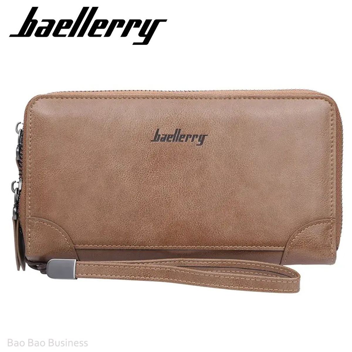 BAELLERRY - Billetera Larga Hombre Cuero con Tarjetero y Monedero Gran Capacidad