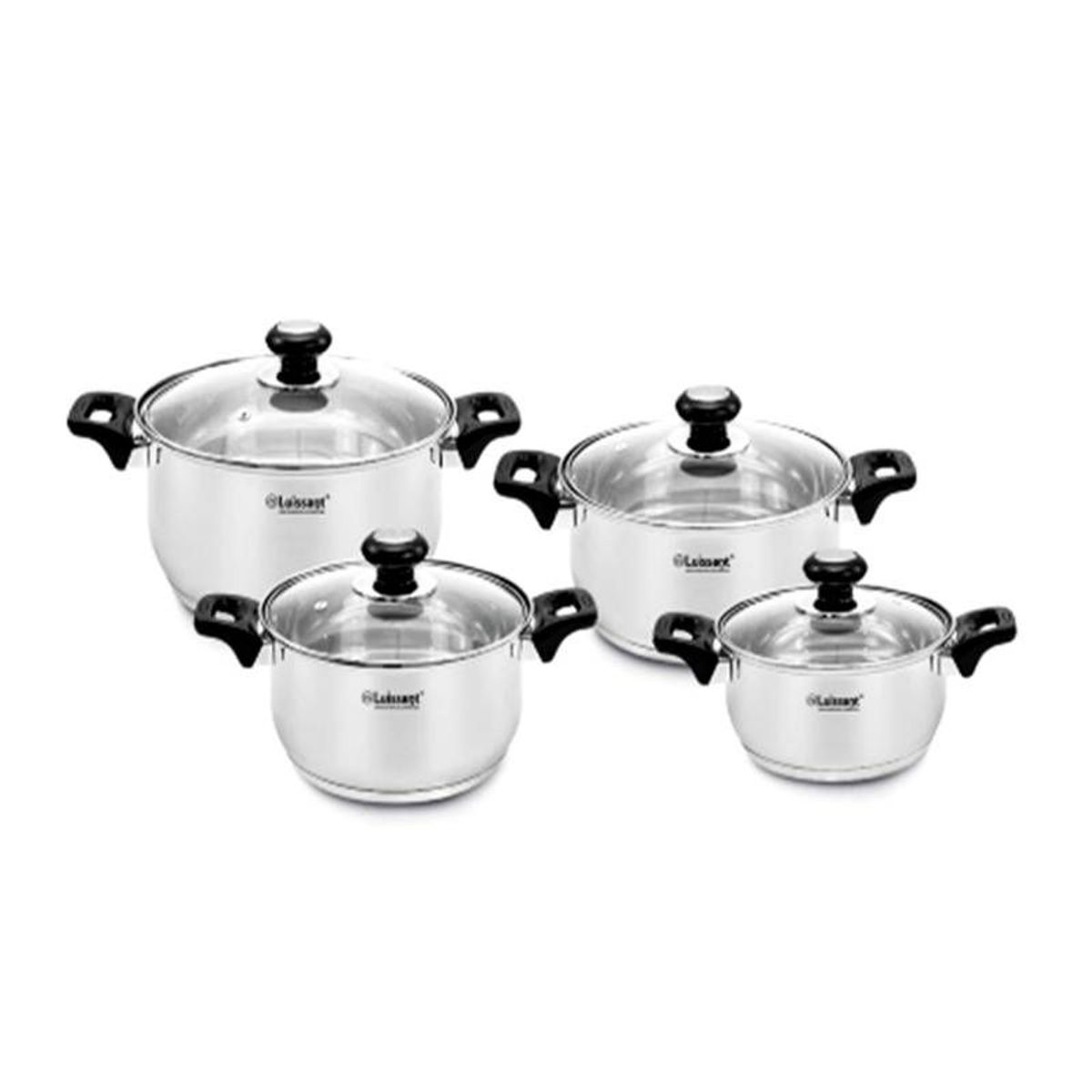 LUISSANT - Juego de ollas Luissant LU 1104A 8 Piezas Negro