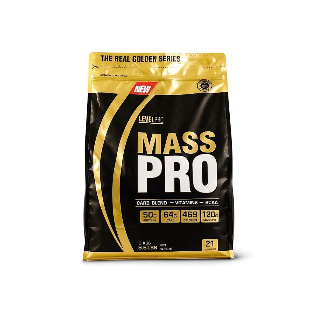 LEVEL PRO - PROTEÍNA MASS PRO 3KG CHOCOLATE LEVEL PRO