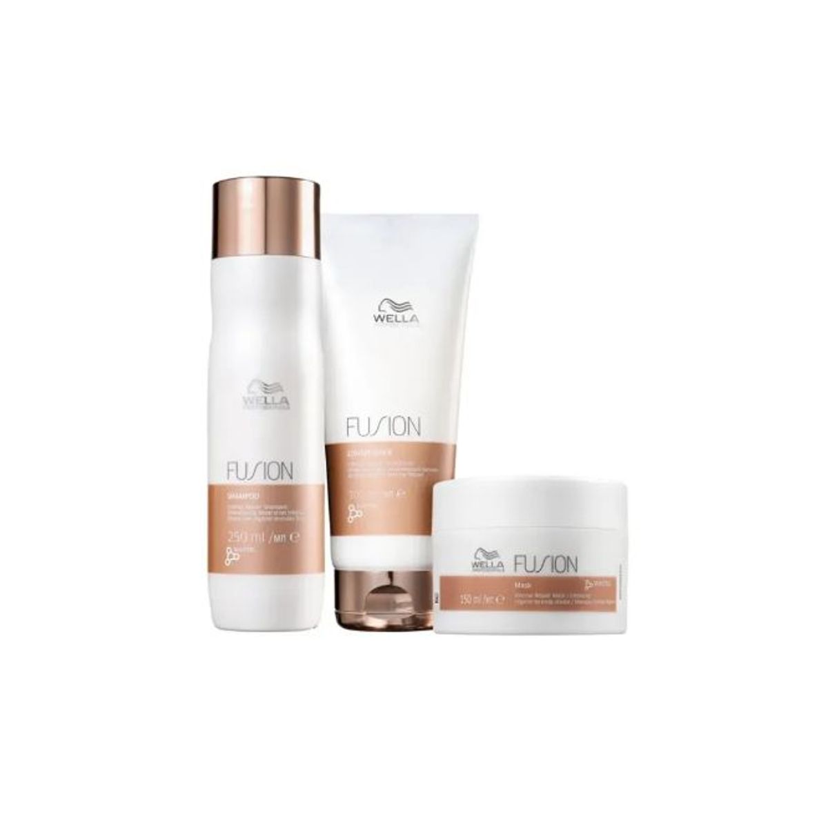 WELLA - WELLA FUSION – Trío Shampoo 250 ml + Conditioner 200 ml + Mask 150 ml