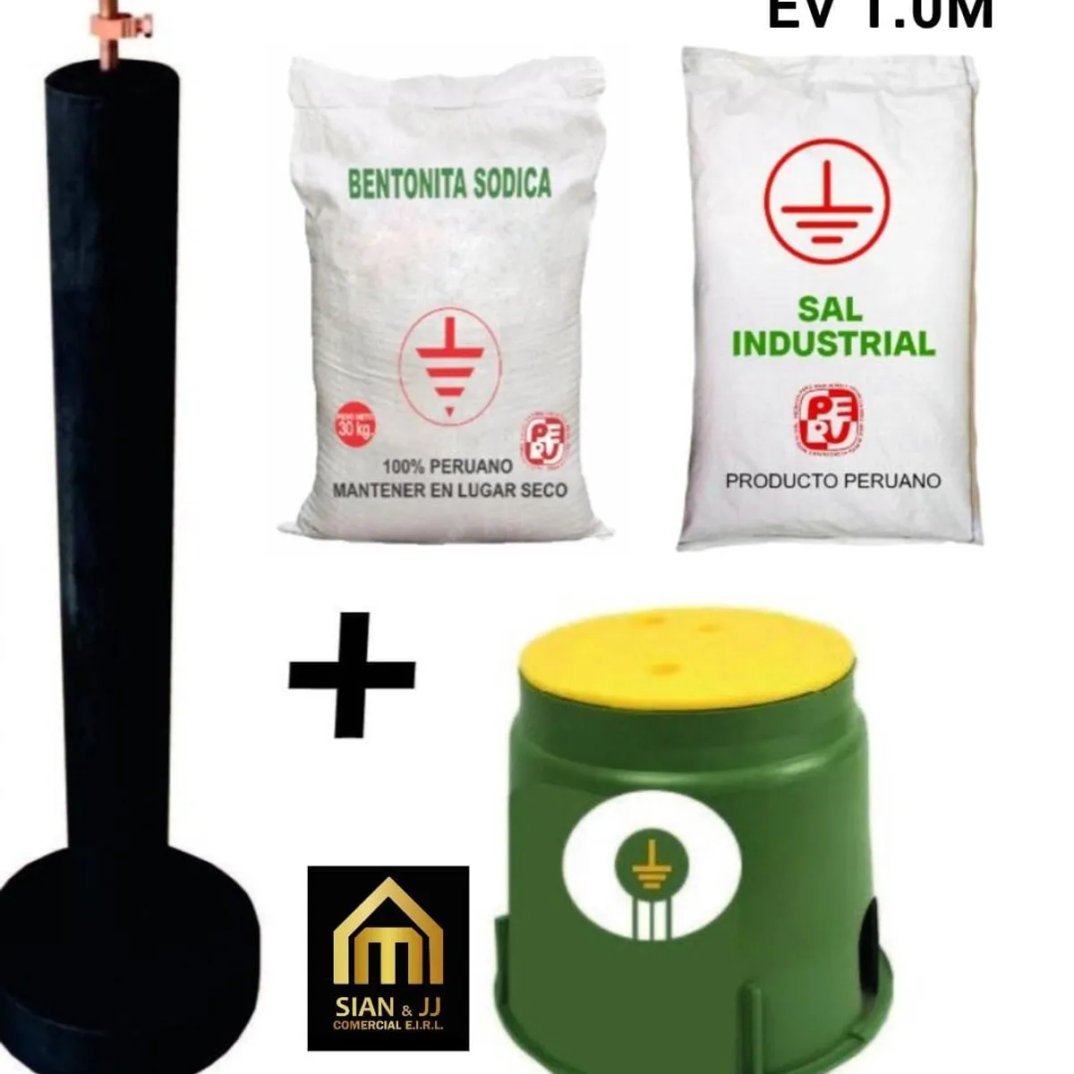 GENERICO - SISTEMA POZO A TIERRA  ELECTRODO + ADITIVOS + BOVEDA  OHMPRIME  1.0M