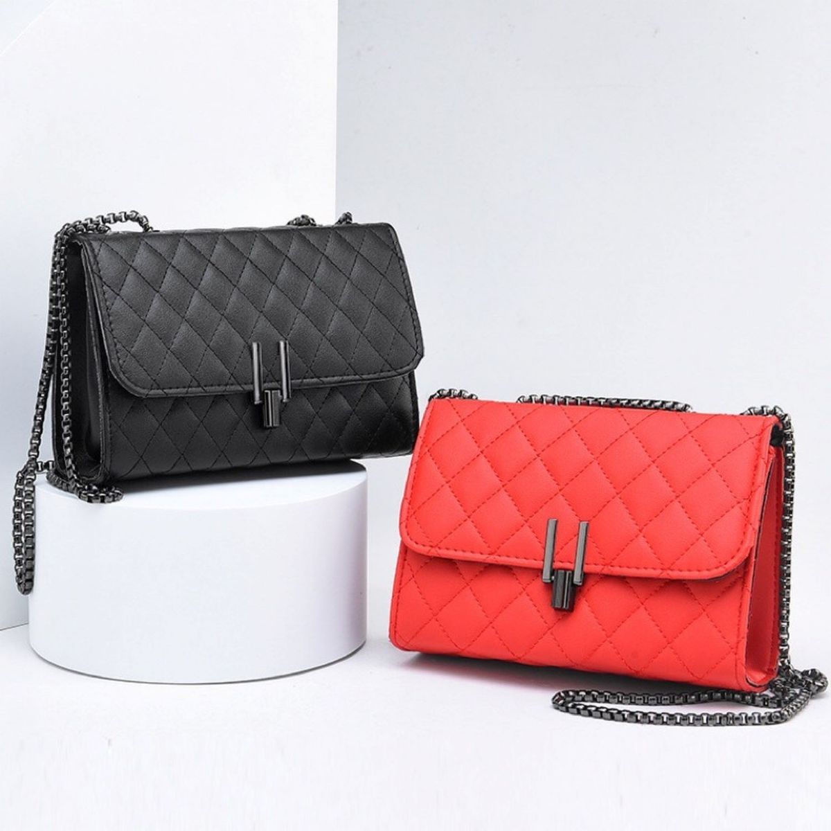 GENERICO - Cartera de Lujo Bella Luna Elegante Rojo