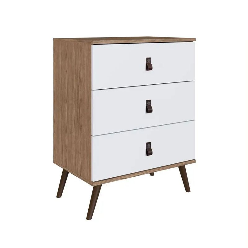 GENERICO - Cómoda Vintage Seongnam De 3 Cajones Bicolor - Gaudi
