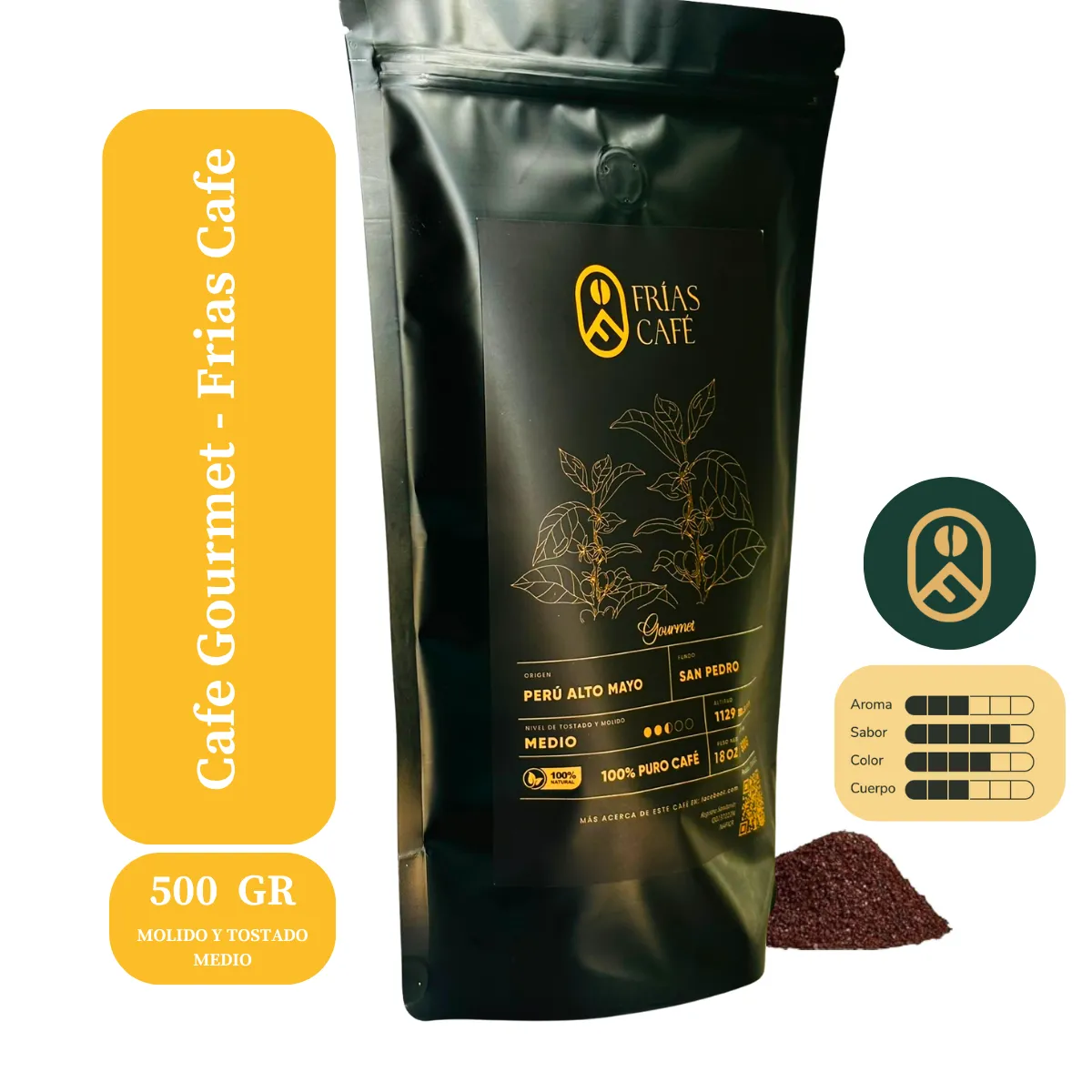 GENERICO - Café De Origen Gourmet Tostado y Molido Frias Cafe 500 gr