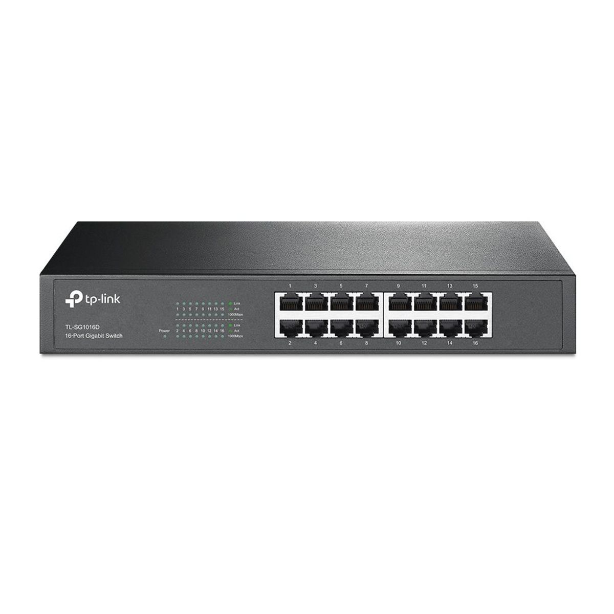TP LINK - TL-SG1016D Switch de 16 puertos Gigabit  para escritorio / montaje en rack