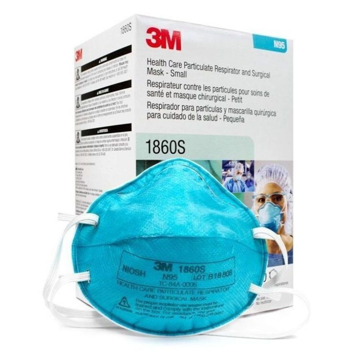 3M - Mascarilla N95 3M 1860S ROSTRO PEQUEÑO (Caja x 20 Und)