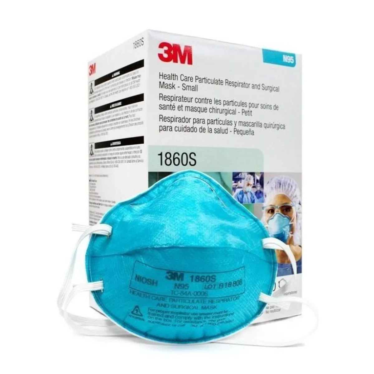 3M - Mascarilla N95 3M 1860S ROSTRO PEQUEÑO (Caja x 20 Und)