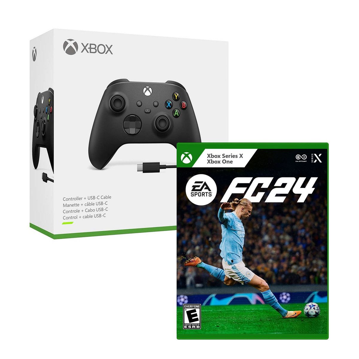 MICROSOFT - Mando Inalámbrico Xbox Series X + Cable Usb Negro + Ea Sport Fc 24