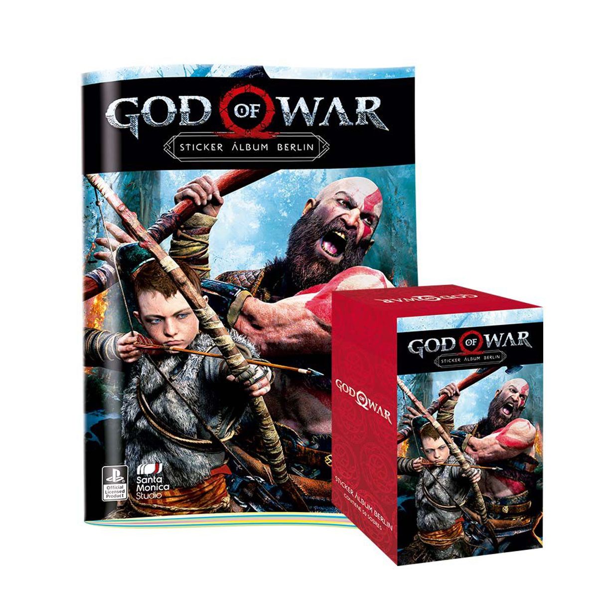 EDITORIAL BERLIN - God of war, 1 Álbum Tapa Blanda + 1 Cajita (50 Sobres)