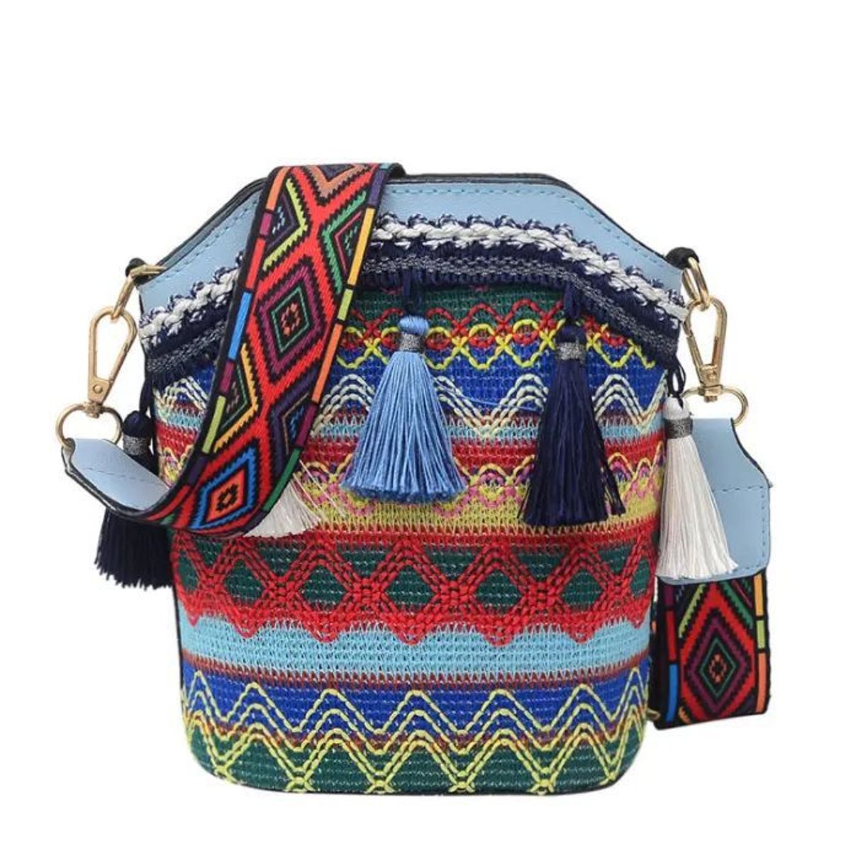 GENERICO - Makeway - Cartera Cruzada estilo bohemio Vintage para mujer